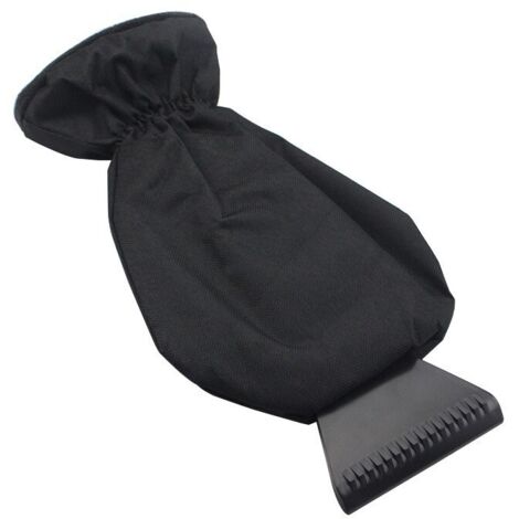 Ahlsen Rascador de ventana de coche con guantes, mufla raspadora de escarcha para parabrisas, raspador de hielo con guantes, escurridor de parabrisas, raspador de hielo profesional para coche que cump