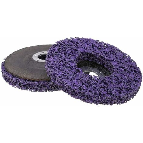 Ahlsen Disco de limpieza, paquete de 2 discos de limpieza de nailon para amoladora angular morada CSD de disco morado para ángulo morado de 125 mm (1/5)