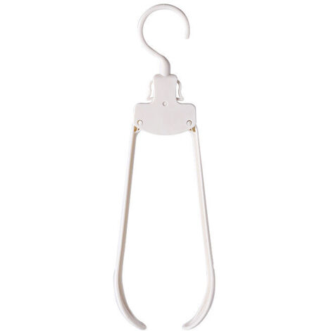 Ahlsen Percha Plegable para Ropa Blanco Antideformación Diseño Ergonómico Ahorro de Espacio Viaje Práctico Extraíble Antideslizante Secado Rápido 10 Piezas 30 cm (1/5)
