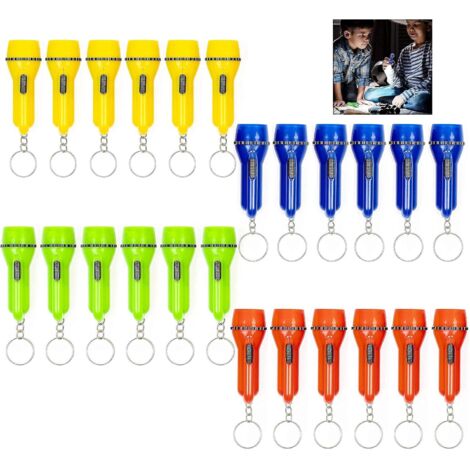Ahlsen Mini linterna LED de 24 piezas, linterna portátil para niños y adultos para actividades al aire libre (1/5)