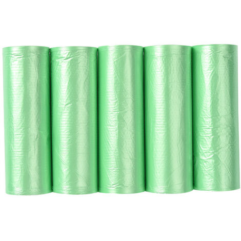 Ahlsen 100 unidades de bolsas de basura orgánicas resistentes a desgarros para cocinas y bolsas de residuos de alimentos compostables y biodegradables