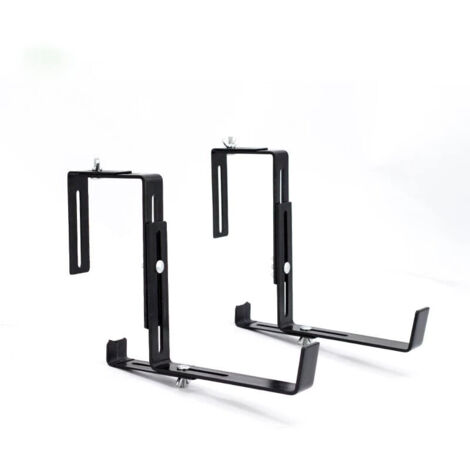 Ahlsen Soporte para macetas negro - Soporte robusto para maceteros con ancho ajustable - Soporte para macetas de metal para el balcón