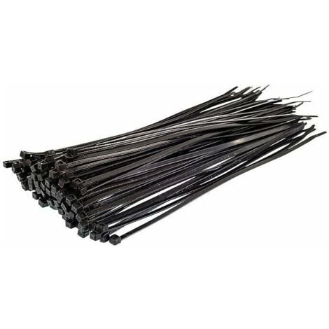 Ahlsen Abrazadera de manguera de nailon - 300 mm x 4 mm - Negra - Brida para cables resistente a los rayos UV - Bridas para cables - Paquete de 250