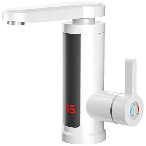 Ahlsen Mezclador de lavabo, grifo de agua caliente instantáneo, cocina, lavavajillas, baño, grifo de agua caliente eléctrico instantáneo (1/4)