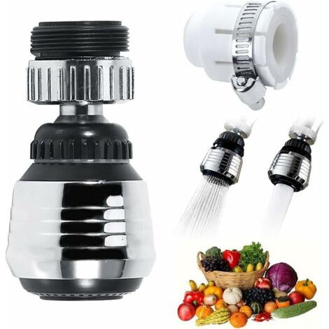 Ahlsen Breeze Jet Faucet, boquilla giratoria de 360°, accesorios de grifo para boquilla de grifo de cocina, chorro aireado y chorro de ducha, dos modos de agua (1/5)