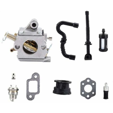 Ahlsen Carburador de piel de goma para STIHL MS170 MS180 017 018, carburador para STIHL MS170 MS180 017 018 piezas de motosierra carburador de cortacésped (1/5)