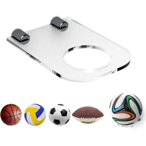 Ahlsen Soporte para pelotas de acrílico, soportes de pared para baloncesto, soporte universal para pelotas deportivas, soporte para pelotas de fútbol con tornillos para baloncesto, fútbol, voleibol (t (1/5)