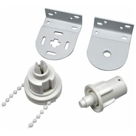Ahlsen Kit de persiana enrollable de 32 mm, completo con acoplamiento para persiana con cadena de cordón para persiana, soporte para persiana, conector para cadena de persiana y piezas de repuesto (1/5)