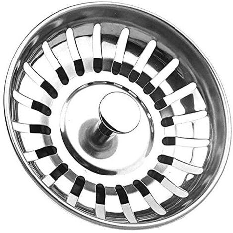 Ahlsen Tapón para fregadero de cocina, tapón de drenaje de acero inoxidable de 0,30 pulgadas, tapón de drenaje para fregadero de protección para cocina y baño (aplicable φ 5,5 cm) (1/5)
