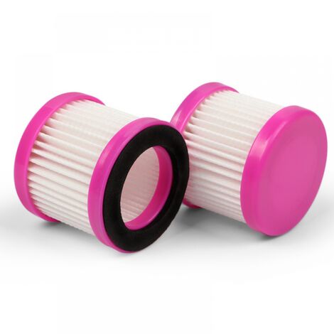 Ahlsen Accesorios para aspiradora elemento filtrante D-607/602/602A/608 elemento filtrante Hypa, 2 piezas, rosa (1/3)