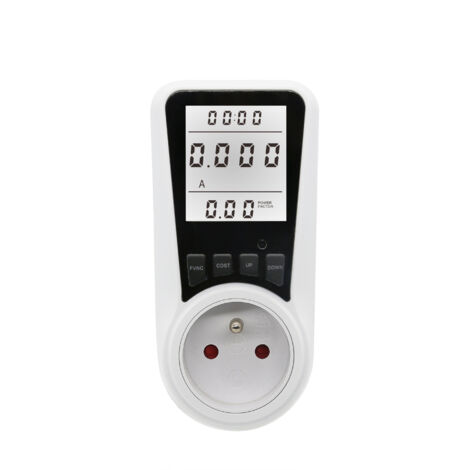 Medición del consumo eléctrico, vatímetro con enchufe y 7 modos de monitorización (1/5)