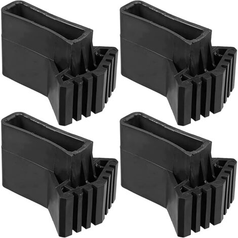 Patas de escalera, 4 piezas antideslizantes, juego de almohadillas de goma, cubiertas negras para escaleras extensibles, para trabajadores en obras.