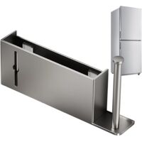 Ahlsen Organizador de almacenamiento sobre gabinete, soporte para bote de basura para organizador de puerta de armario Organizador de cocina montado en la pared, soporte para cesta de gabinete, organ