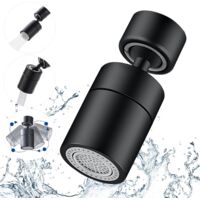 Ahlsen Aireador de grifo con rotación de 360 grados, aireador de filtro de grifo de cocina ajustable de 2 modos para cocina y baño