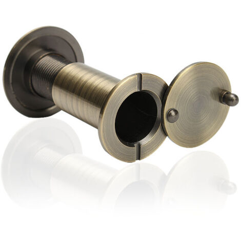 Türöffner im Antik Look - 14mm Türöffner für 35-60mm Türblattmontage, 200° Winkel - Mit Glasschutz - Türöffneröse (1/4)
