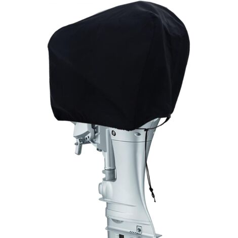 Housse Moteur Bateau 210D Oxford Imperméable – Protection Universelle 15-250CH Noir