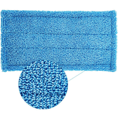 QUARKZMAN 6er Pack Baumwoll-Moppkopf Ersatz 37cm – Nassreinigung, Industrietauglich Für Haus, Garage & Co. (Blau)
