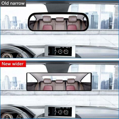 Kitbest Rückspiegel, 30 Cm Weitwinkel Rückspiegel Clip Auf Auto Spiegel