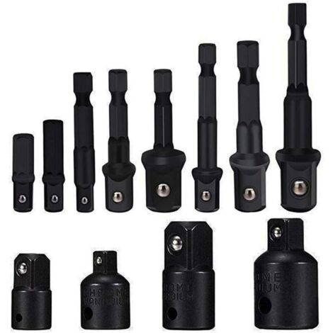 (8er-Pack) Ratschen- und Steckschlüssel-Adapter-Set, Sechskant-Steckschlüssel-Adapter-Set, Steckschlüssel-Adapter-Set, 4-teiliger Reduzieradapter für Steinschlüssel (1/5)