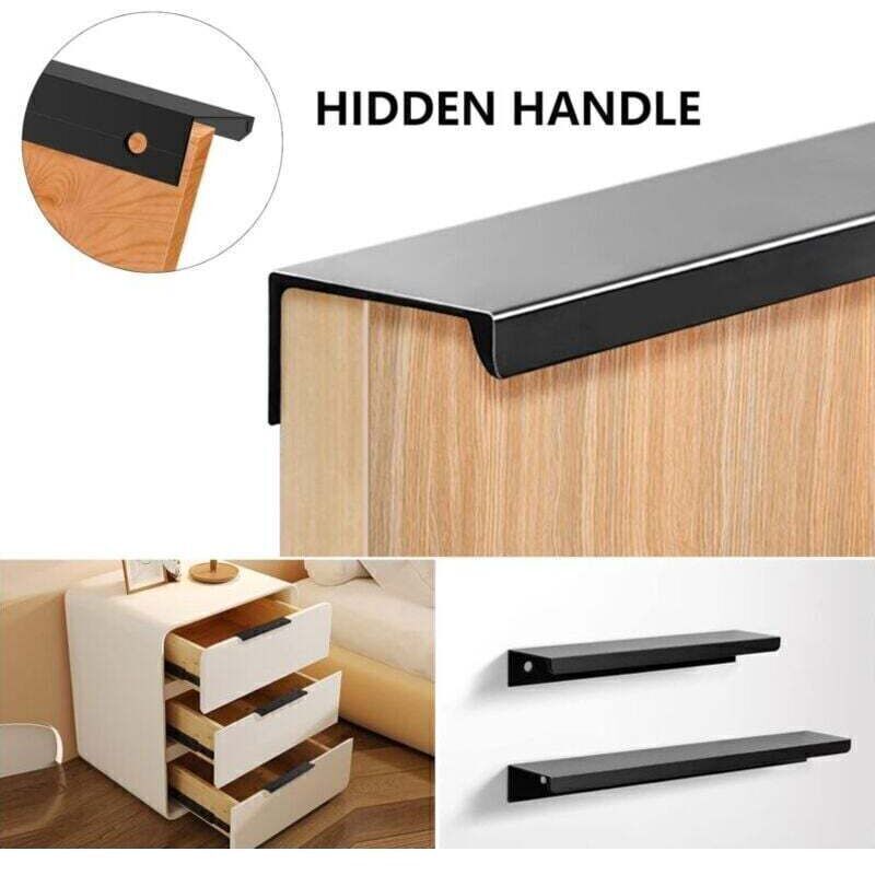 Maniglie Invisibili Per Mobili 2 Pezzi - Lunghezza 500 Mm, Lega Di Alluminio, Design Moderno - Per Armadi, Cassetti, Cucina, Camera Da Letto