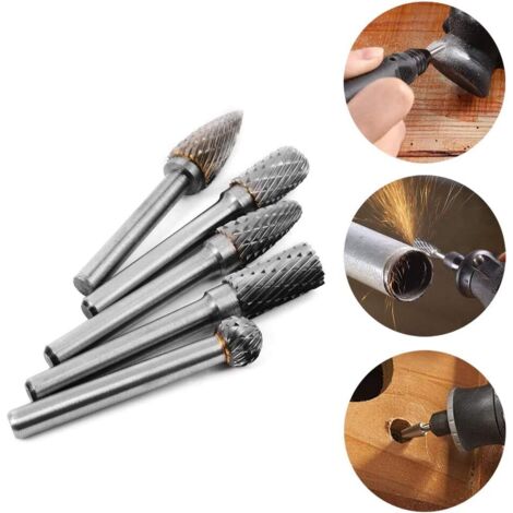 Set Frese Incisione Set 10 Frese Rotanti In Carburo HSS | Gambo 1/8" Per Incisione E Lucidatura | Doppio Taglio Lucidatura Metalli - Foto 5