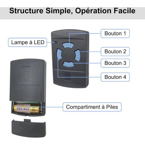 Trasmettitore Manuale Per Porta Da Garage Da 2 Pezzi Per Hse2 40 Hs4 40 Hsm4 40 40685 Mhz Compatibile Con Telecomando Per Garage - Foto 8