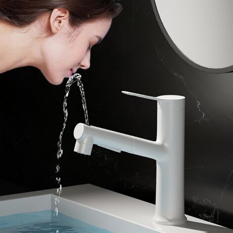 Doccetta Estraibile Universale Per Lavello Cucina E Bagno – 2 Getti, Attacco G1/2 In Plastica ABS Con Finitura Cromata