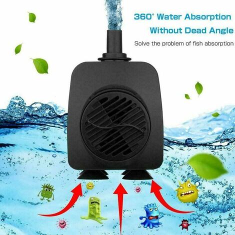 Pompa Per Fontana, 160GPH (600L/H, 10 W) Con Tubo Da 1 M