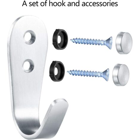 Appendiabiti Da Parete In Acciaio Inox | 2 Confezioni Da 6 Ganci | Salva Spazio Per Bagno, Cucina, Ingresso | Capacità 18kg