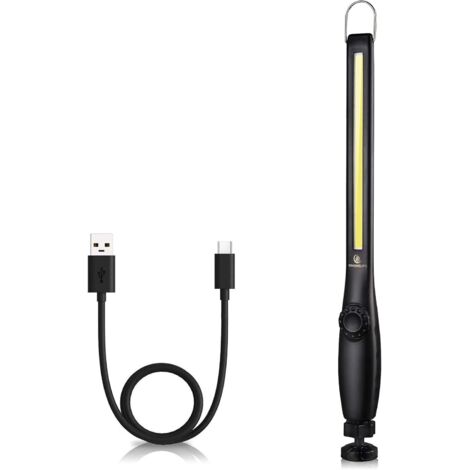 Fockety Lampada Da Lavoro LED Magnetica 5W Con Collo D'oca Flessibile | Base Magnetica Rotonda Per Officina, Tornio E Macchinari | 220V
