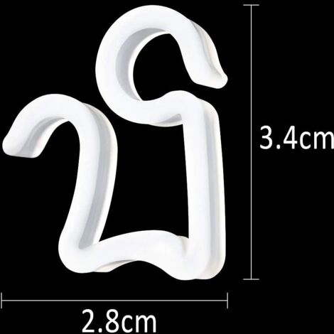 50 Ganci Per Grondaia Per Luci Natalizie Esterno - Clip Per Cavi, Fermacavi Per Decorazioni