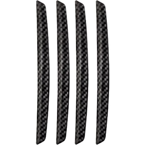 4 tiras anticolisión de fibra de carbono negra para puertas de coche, aptas para varios vehículos. (1/5)
