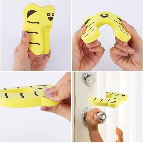 6 Topes De Puerta Antipinzamiento De Silicona | Protectores Para Dedos De Bebés, Niños Y Mascotas