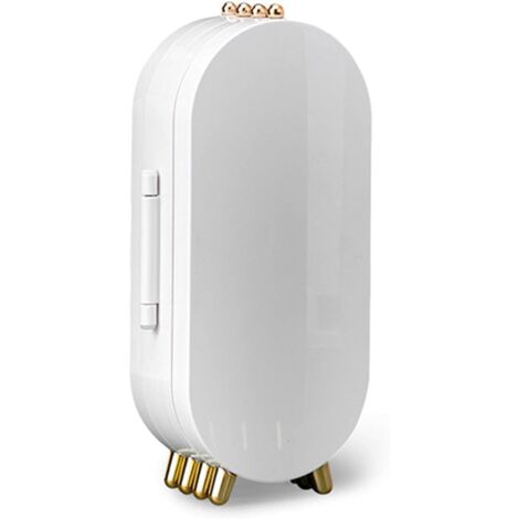 Joyero plegable con pantalla de diseño, color blanco, organizador de joyas para mujer