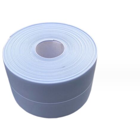 (2 piezas azules) Zócalo suave - Tira final para cocina y baño 22 mm 3,2 m, sello autoadhesivo, tira plegable flexible, junta de sellado (1/4)