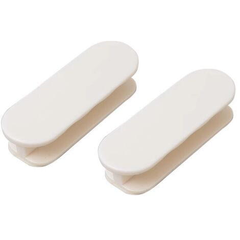 Juego de 2 tiradores blancos para puertas de balcón, tiradores de puerta, tiradores de puerta autoadhesivos, tiradores de armario, puerta de balcón, exterior de plástico, tirador de mueble de cristal