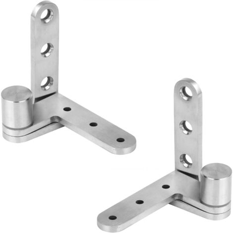 Juego de 2 bisagras pivotantes de acero inoxidable para puerta, 1 izquierda, 1 derecha