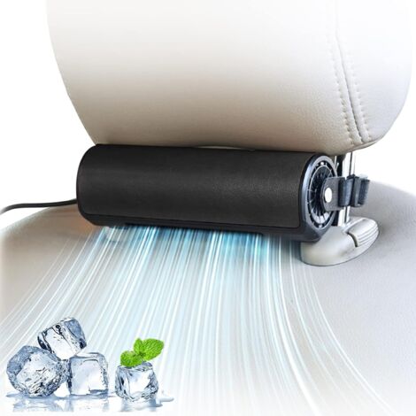(Negro) Ventilador de asiento de automóvil mejorado, ventilador de asiento de automóvil USB ajustable de alta temperatura para todos los camiones y asientos de oficina (1/5)