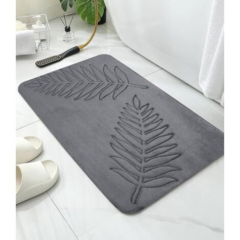 Alfombrilla de baño de espuma viscoelástica, alfombrilla de baño gruesa, alfombrilla de ducha absorbente, espuma viscoelástica suave y cómoda. (1/5)