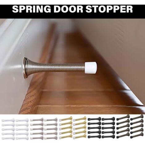 Topes De Puerta, Juego De 2 Topes Adhesivos De Acero Inoxidable Con Goma Antigolpes Para Cocina Y Dormitorio 96142813