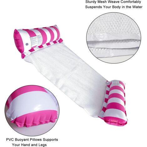 Nasjac 4 Piezas Hamaca de Agua Inflable, 7 En 1 Flotadores para Alberca