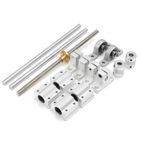 15 unids/set 400mm eje óptico carril guía asiento rodamiento eje guía lineal soporte tornillo trapezoidal juego de tornillos