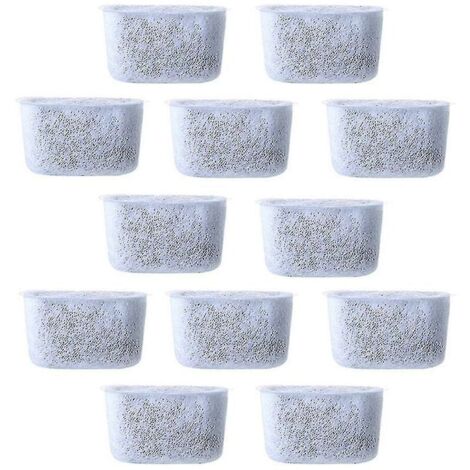 12 filtros de agua de carbón de repuesto, filtro no tejido para cafeteras (1/5)