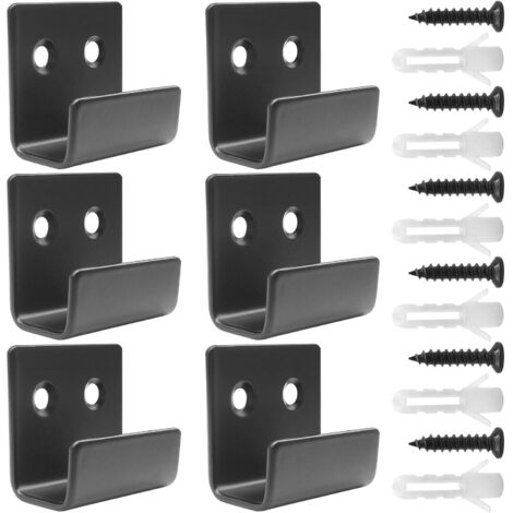 6 ganchos de pared potentes y resistentes, de acero inoxidable, para escalada y carga.