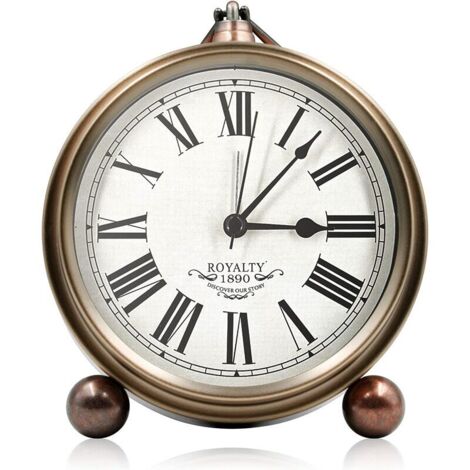 Reloj despertador vintage, reloj despertador retro con esfera grande, reloj despertador analógico para niños y adultos, reloj silencioso de cuarzo que no hace tictac, decoración del hogar