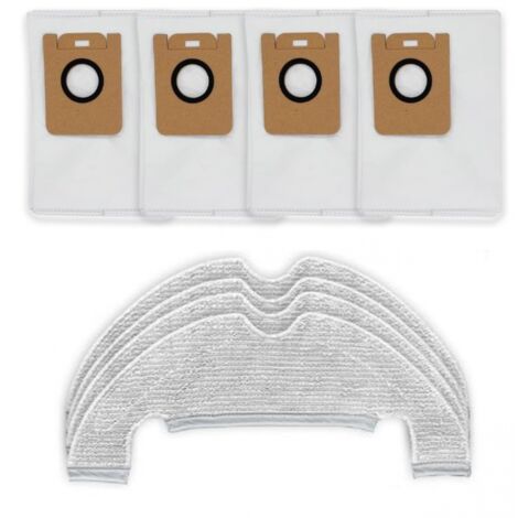 Kit de accesorios para aspiradora robot Dreame D10 Plus RLS3D, piezas de repuesto, incluye 4 paños de limpieza y 4 bolsas de aspiradora. (1/3)