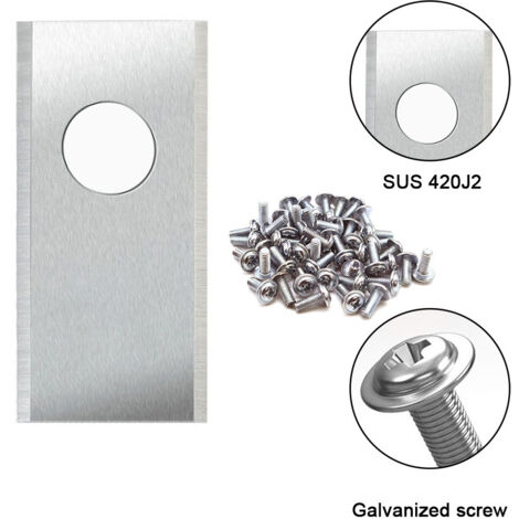 Cuchilla para cortacésped, hoja curva plateada de acero inoxidable, un solo orificio, compatible con cortacéspedes WORX Garden. (1/4)