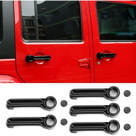 Kit de manija de puerta y cubierta de puerta trasera negra para Jeep Wrangler JK 2007-2018 / Jeep Liberty 2008-2012 / Dodge Nitro 2007-2011 (1/5)