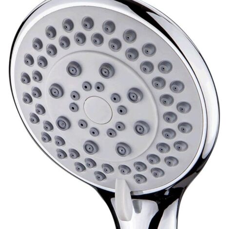 Cabezal de ducha grande, cabezal de ducha de baño ahorrador de agua, manguera flexible de acero inoxidable de 150 cm (1/2)