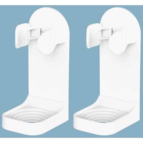 Soporte para cepillos de dientes eléctricos (2 unidades), soporte de pared, adhesivo fuerte, organizador ajustable para baño. (1/5)